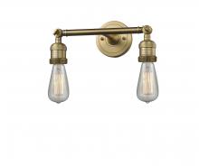 Innovations Lighting 208NH-BB - Bare Bulb 2 Light Bath Vanity Light