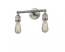 Innovations Lighting 208NH-SN - Bare Bulb 2 Light Bath Vanity Light