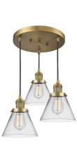 Innovations Lighting 211/3-BB-G42 - Large Cone 3 Light Multi-Pendant