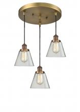 Innovations Lighting 211/3-BB-G62 - Small Cone 3 Light Multi-Pendant