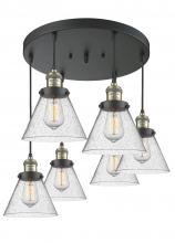 Innovations Lighting 212/6-BAB-G44 - Large Cone 6 Light Multi-Pendant