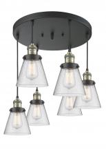 Innovations Lighting 212/6-BAB-G64 - Small Cone 6 Light Multi-Pendant