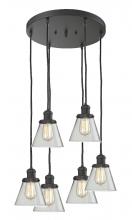 Innovations Lighting 212/6-OB-G62 - Small Cone 6 Light Multi-Pendant