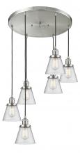 Innovations Lighting 212/6-SN-G64 - Small Cone 6 Light Multi-Pendant