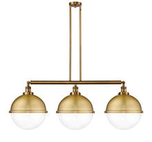 Innovations Lighting 213-BB-HFS-122-BB - Hampden - 3 Light - 45 inch - Brushed Brass - Stem Hung - Island Light