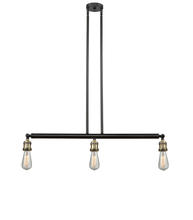 Innovations Lighting 213-BAB - Bare Bulb - 3 Light - 38 inch - Black Antique Brass - Stem Hung - Island Light