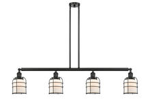 Innovations Lighting 214-BK-G51-CE - Small Bell Cage 4 Light Island Light