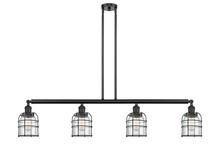 Innovations Lighting 214-BK-G52-CE - Small Bell Cage 4 Light Island Light