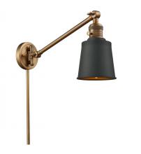 Innovations Lighting 237-BB-M9-BK - Addison - 1 Light - 8 inch - Brushed Brass - Swing Arm