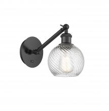 Innovations Lighting 317-1W-BK-G1214-6 - Small Twisted Swirl 1 Light Sconce