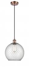 Innovations Lighting 516-1P-AC-G122-10CBK - Large Farmhouse Chicken Wire 1 Light Mini Pendant