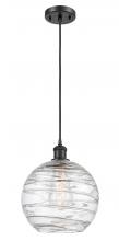 Innovations Lighting 516-1P-BK-G1214-10 - Large Twisted Swirl 1 Light Mini Pendant