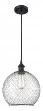 Innovations Lighting 516-1P-BK-G122-10CBK - Large Farmhouse Chicken Wire 1 Light Mini Pendant