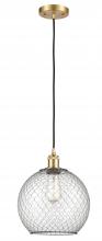 Innovations Lighting 516-1P-SG-G122-10CBK - Large Farmhouse Chicken Wire 1 Light Mini Pendant