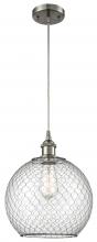 Innovations Lighting 516-1P-SN-G122-10CBK - Large Farmhouse Chicken Wire 1 Light Mini Pendant