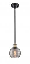 Innovations Lighting 516-1S-BAB-G1213-6SM - Athens Deco Swirl - 1 Light - 6 inch - Black Antique Brass - Mini Pendant