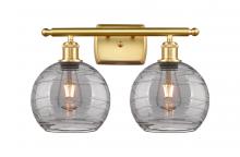 Innovations Lighting 516-2W-SG-G1213-8SM - Athens Deco Swirl - 2 Light - 18 inch - Satin Gold - Bath Vanity Light