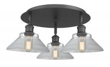 Innovations Lighting 516-3C-BK-G132 - Orwell - 3 Light - 20 inch - Matte Black - Flush Mount