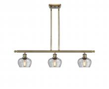 Innovations Lighting 516-3I-AB-G92 - Fenton - 3 Light - 36 inch - Antique Brass - Stem Hung - Island Light