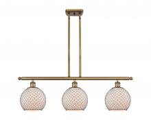 Innovations Lighting 516-3I-BB-G121-8CBK - Farmhouse Chicken Wire 3 Light Island Light