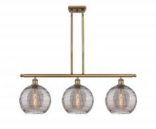 Innovations Lighting 516-3I-BB-G1213-10SM - Athens Deco Swirl - 3 Light - 37 inch - Brushed Brass - Cord hung - Island Light