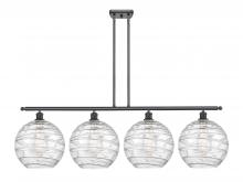 Innovations Lighting 516-4I-BK-G1213-12 - Athens Deco Swirl - 4 Light - 50 inch - Matte Black - Cord hung - Island Light