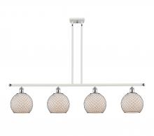 Innovations Lighting 516-4I-WPC-G121-8CBK - Farmhouse Chicken Wire 4 Light Island Light