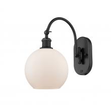 Innovations Lighting 518-1W-BK-G121-8 - Athens - 1 Light - 8 inch - Matte Black - Sconce