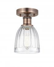 Innovations Lighting 616-1F-AC-G442 - Brookfield - 1 Light - 6 inch - Antique Copper - Semi-Flush Mount