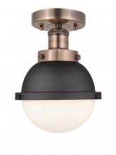 Innovations Lighting 616-1F-AC-HFS-61-BK - Edison - 1 Light - 7 inch - Antique Copper - Semi-Flush Mount