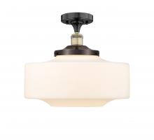 Innovations Lighting 616-1F-BAB-G691-16 - Bridgeton - 1 Light - 12 inch - Black Antique Brass - Semi-Flush Mount