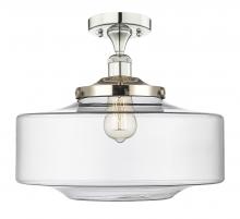 Innovations Lighting 616-1F-PN-G692-16 - Bridgeton - 1 Light - 12 inch - Polished Nickel - Semi-Flush Mount