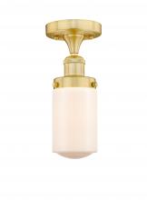 Innovations Lighting 616-1F-SG-G311 - Dover - 1 Light - 5 inch - Satin Gold - Semi-Flush Mount