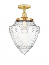 Innovations Lighting 616-1F-SG-G664-12 - Bridgeton - 1 Light - 12 inch - Satin Gold - Semi-Flush Mount