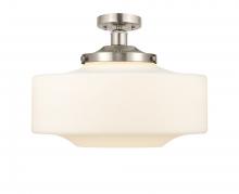 Innovations Lighting 616-1F-SN-G691-16 - Bridgeton - 1 Light - 12 inch - Brushed Satin Nickel - Semi-Flush Mount