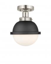 Innovations Lighting 616-1F-SN-HFS-61-BK - Edison - 1 Light - 7 inch - Satin Nickel - Semi-Flush Mount