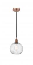 Innovations Lighting 616-1P-AC-G1214-8 - Athens Twisted Swirl Mini Pendant