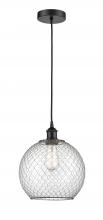 Innovations Lighting 616-1P-BK-G122-10CBK - Large Farmhouse Chicken Wire 1 Light Mini Pendant