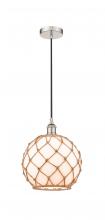 Innovations Lighting 616-1P-PN-G121-10RB - Farmhouse Rope - 1 Light - 10 inch - Polished Nickel - Cord hung - Mini Pendant