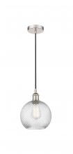 Innovations Lighting 616-1P-PN-G1214-8 - Athens Twisted Swirl Mini Pendant