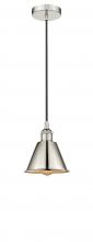 Innovations Lighting 616-1P-PN-M8 - Smithfield - 1 Light - 7 inch - Polished Nickel - Cord hung - Mini Pendant