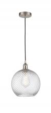 Innovations Lighting 616-1P-SN-G1214-10 - Athens Twisted Swirl Mini Pendant