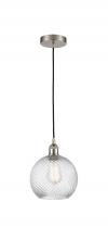 Innovations Lighting 616-1P-SN-G1214-8 - Athens Twisted Swirl Mini Pendant