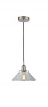 Innovations Lighting 616-1P-SN-G132 - Orwell - 1 Light - 8 inch - Brushed Satin Nickel - Cord hung - Mini Pendant