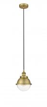 Innovations Lighting 616-1PH-BB-HFS-62-BB - Hampden - 1 Light - 7 inch - Brushed Brass - Cord hung - Mini Pendant