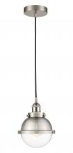 Innovations Lighting 616-1PH-SN-HFS-62-SN - Hampden - 1 Light - 7 inch - Brushed Satin Nickel - Cord hung - Mini Pendant