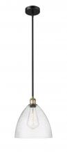 Innovations Lighting 616-1S-BAB-GBD-124 - Bristol - 1 Light - 12 inch - Black Antique Brass - Cord hung - Mini Pendant