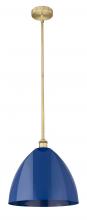 Innovations Lighting 616-1S-BB-MBD-16-BL - Plymouth - 1 Light - 16 inch - Brushed Brass - Cord hung - Mini Pendant