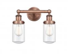 Innovations Lighting 616-2W-AC-G312 - Dover - 2 Light - 14 inch - Antique Copper - Bath Vanity Light