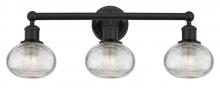 Innovations Lighting 616-3W-BK-G555-6CL - Ithaca - 3 Light - 24 inch - Matte Black - Bath Vanity Light